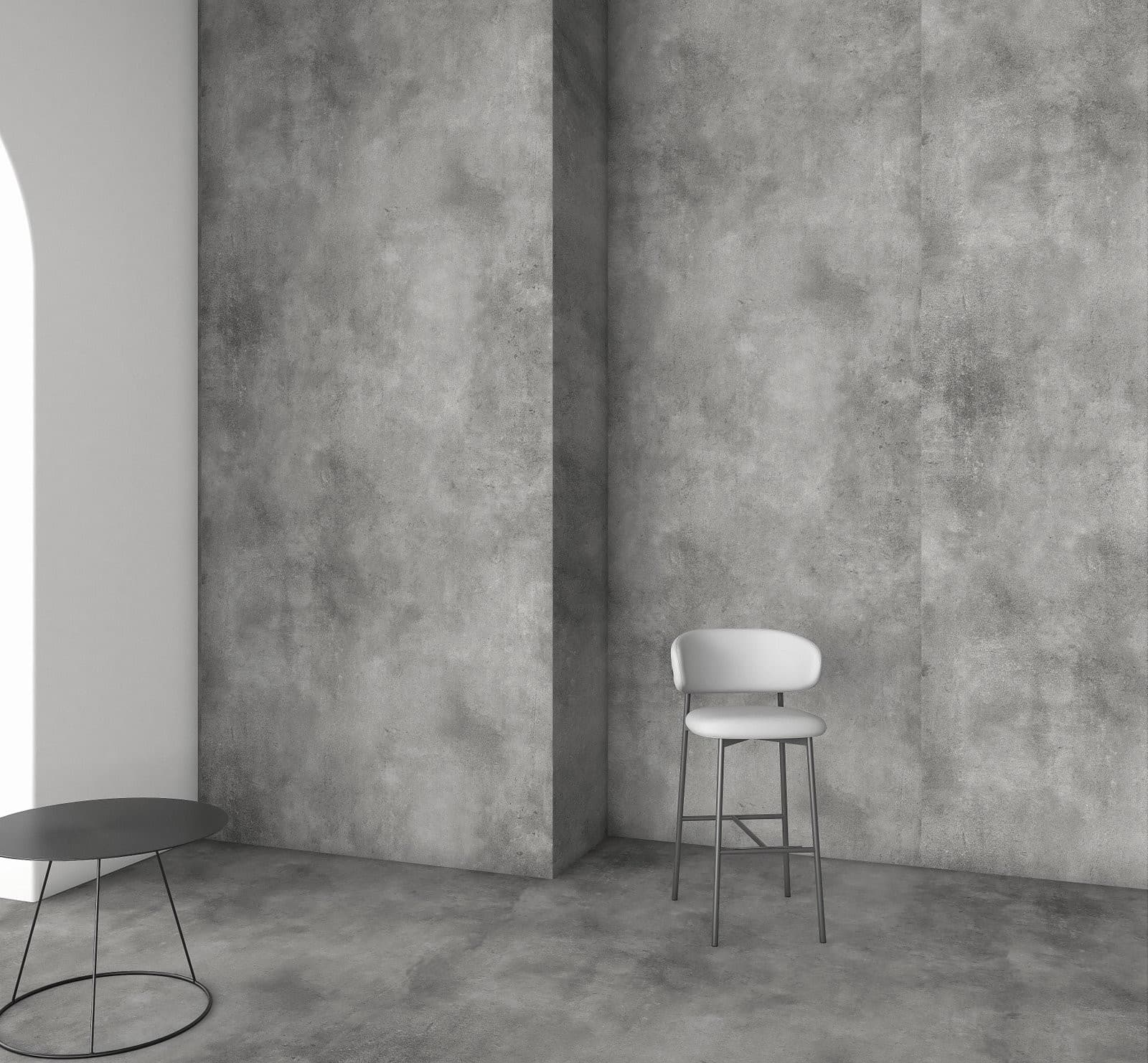 601 Concrete Grey SPC duvar paneli, banyo paneli ve marble sheet yüzey için Kuzey Kıbrıs ürün ve uygulama görseli